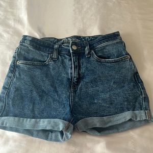 Denim high rise shorts